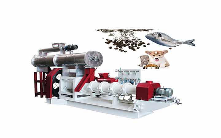 wet type floating fish feed extruder