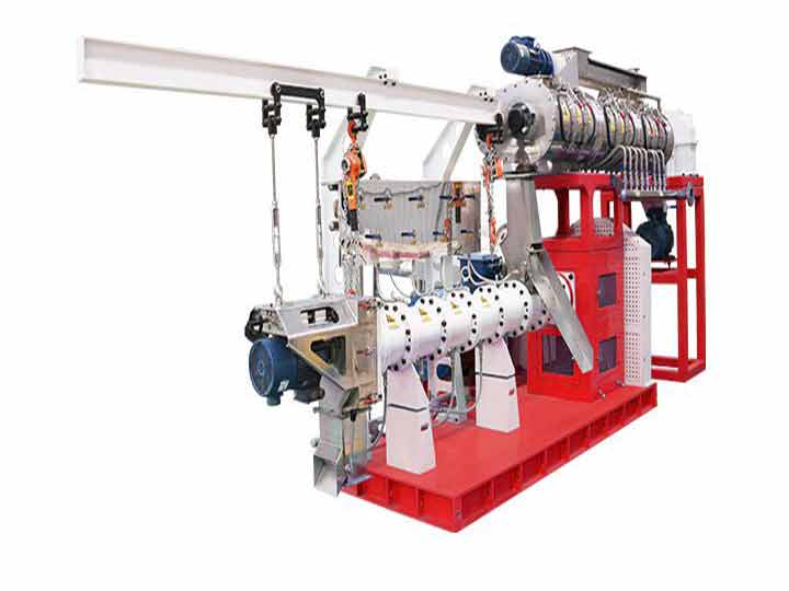 twin screw wet way floating fish feed machine